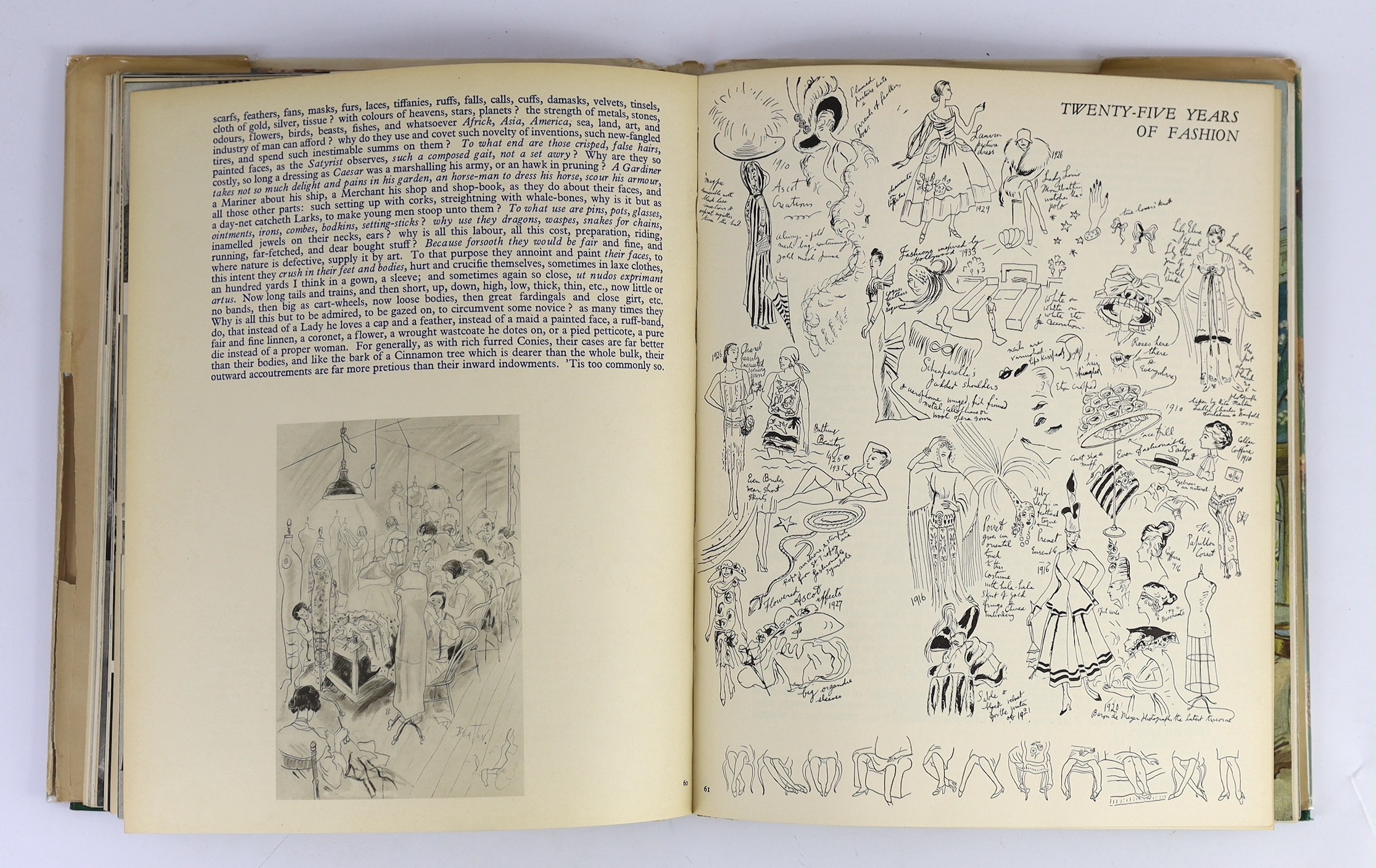 Beaton, Cecil - Cecil Beaton's Scrapbook. First Edition - inscribed by author to the 'high' society photographer, Jerome Zerbe. coloured frontis., decorated title and illus. throughout with photos. & sketches (some colou